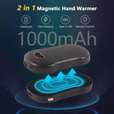 Hand Warmers Rechargeable 2 Pack, 10000 Mah Hot Hand Warmers , Electric USB Rechargeable Portable Hand Warmer, Reusable Hand Warmer for Camping, Fishing, Skiing, Hiking