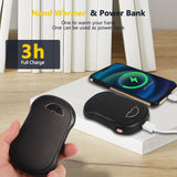 Hand Warmers Rechargeable 2 Pack, 10000 Mah Hot Hand Warmers , Electric USB Rechargeable Portable Hand Warmer, Reusable Hand Warmer for Camping, Fishing, Skiing, Hiking