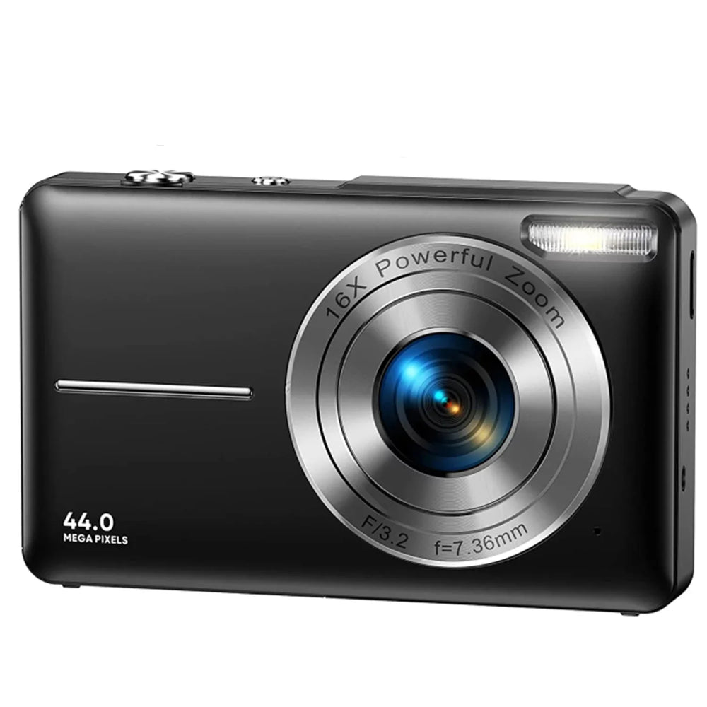 1080P Compact Digital Camera with 44MP Resolution and 16X Digital Zoom - Ideal Starter Camera for Teens, Students, and Seniors