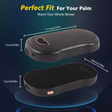 Hand Warmers Rechargeable 2 Pack, 10000 Mah Hot Hand Warmers , Electric USB Rechargeable Portable Hand Warmer, Reusable Hand Warmer for Camping, Fishing, Skiing, Hiking