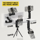 SUHTRVL-SP1 Universal 360° Adjustable Lightweight Compact Travel Phone Mount/Stand - Black