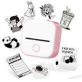 T02 Portable Bluetooth Label Maker and Mini Sticker Printer - Inkless Mobile Printer for Study Notes, Photos, Journals, and To-Do Lists (Pink)