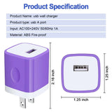 2-Pack Fast Charging Type C Charger Block with 2 x 6Ft USB C Charging Cables for Android Devices