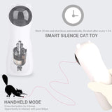 Automatic Cat Laser Toy, Interactive Pet Laser Toys for Indoor Cats and Kittens, Multiple Patterns, USB Charging or Battery Powered, Random Rotating Light Cat Toy